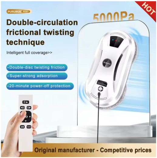 PuRuiKai Ultra-Thin Robot Window Cleaner with Remote Control
