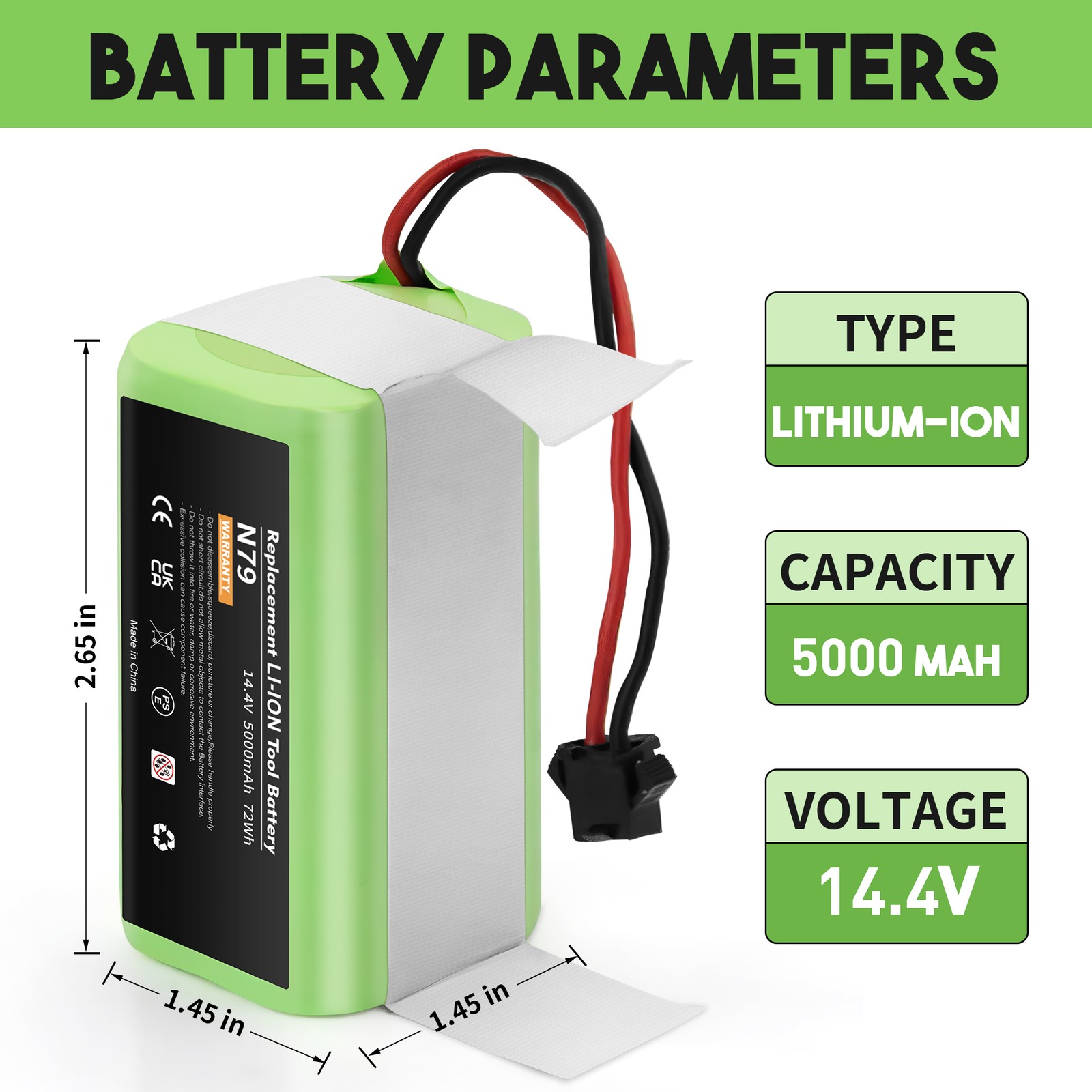 Battery For Ecovacs Deebot 3500mAh N79 N79S N79W DN622 601 661 Eufy 11S MAX 30c