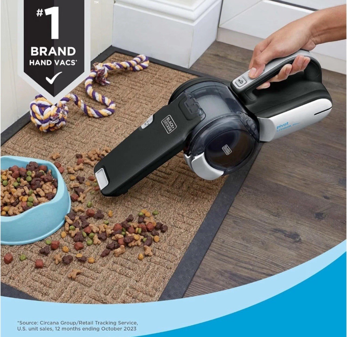 BLACK+DECKER 20V Max Pivot Cordless Handheld Vacuum w/ Pivoting Nozzle BDH2000PL