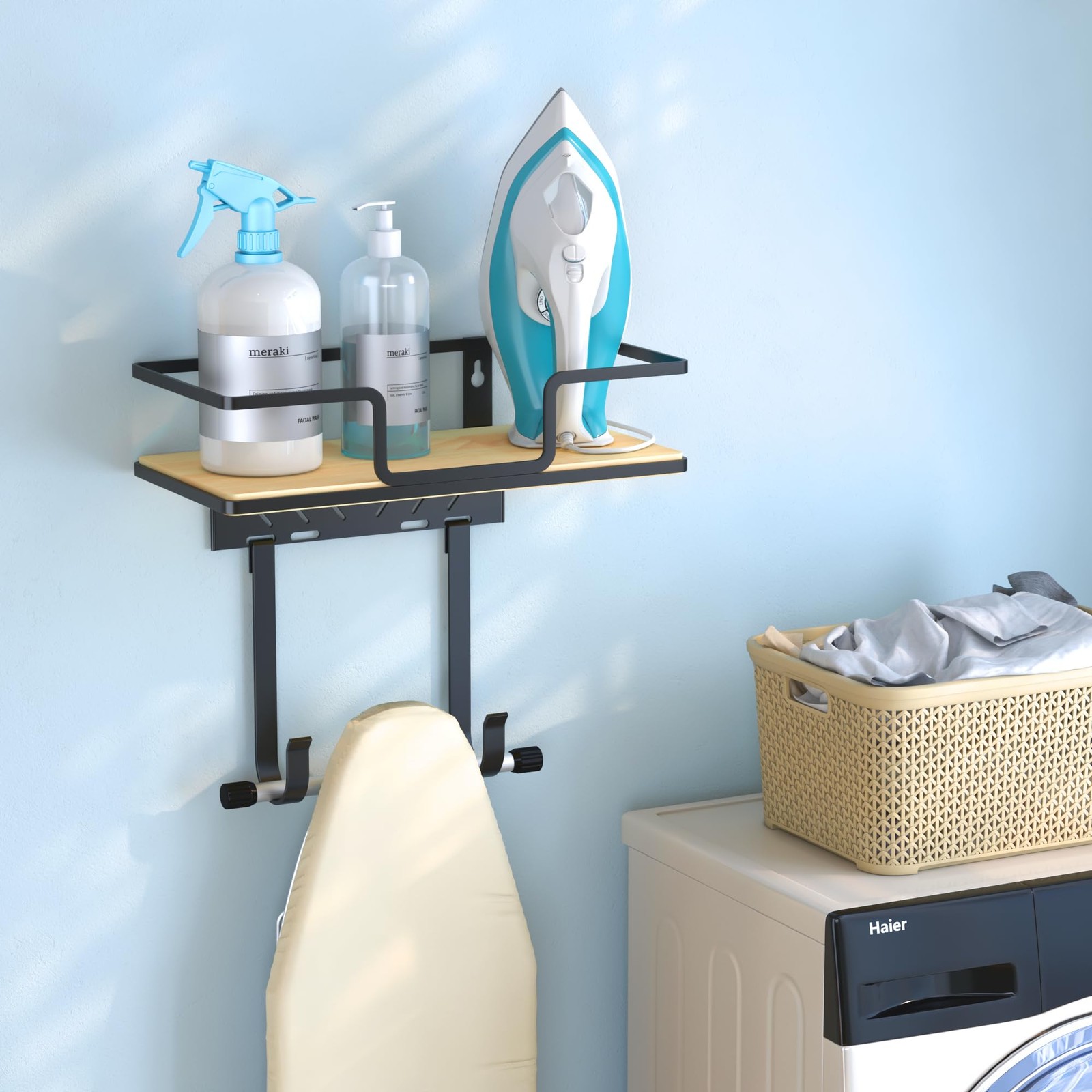 efluky Ironing Board 12.59″ L x 5.9″ W x 2.36″ H (32cm x 15cm x 6cm), Black