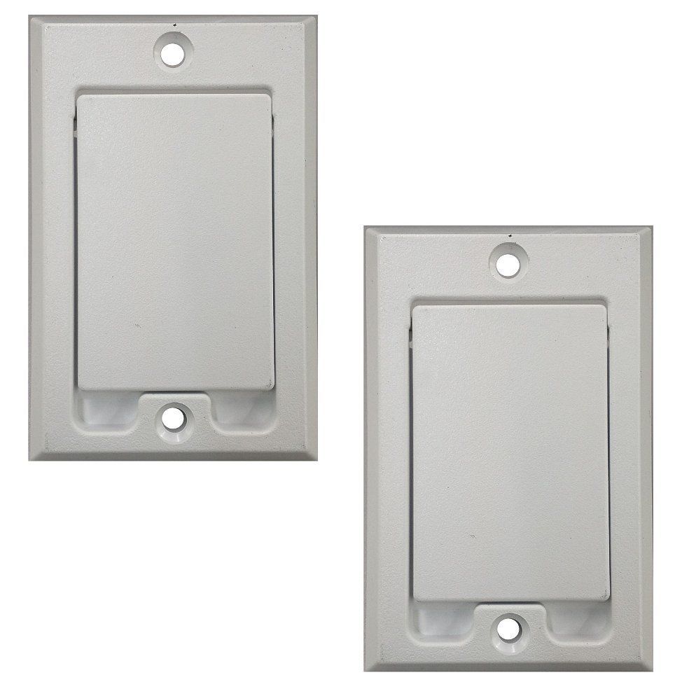 2 pk Fits For Hayden Central vacuum White Auto inlet Valve Square Door 791700W