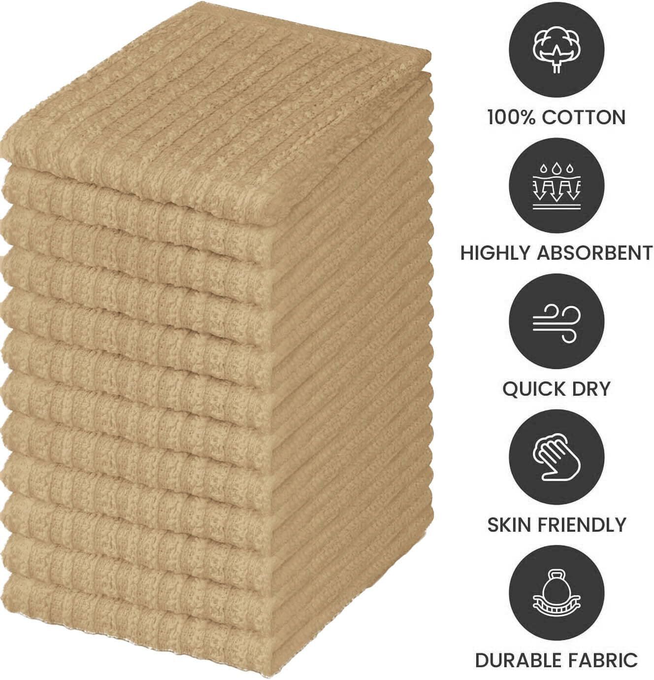100% Cotton Bar Mop Kitchen Towels, Quick Dry,| Super Absorbent 16 x 19 Inch.