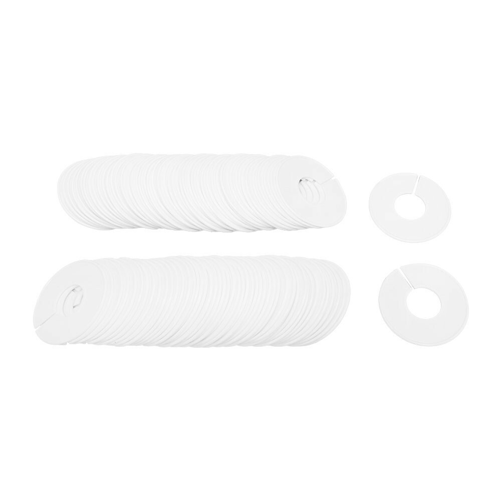 10 PCS WHITE 3-1/2″ Round Plastic BLANK Dividers Hangers Retail Clothing Rack