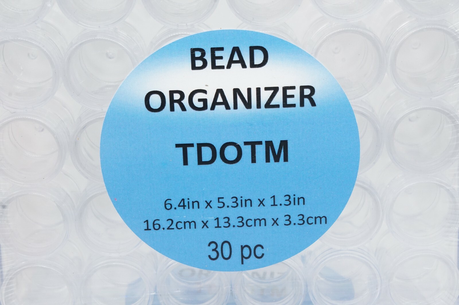 3 Pk Transparent Bead Storage Containers Plastic 30 Round Storage Jars 25x35mm