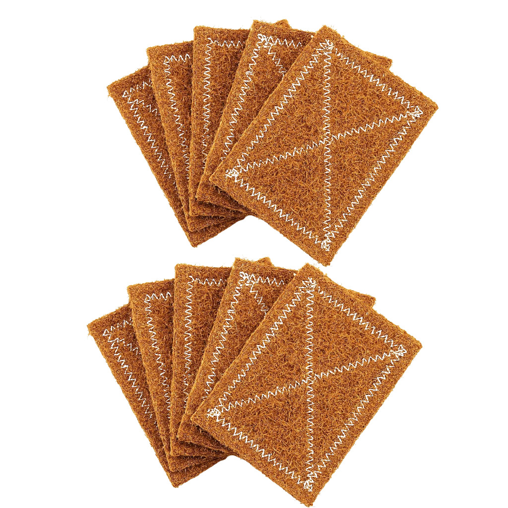 Coconut fiber Scrub pad | Dish Cleaning Natural Fiber Scrubbing Pad | 10 pcs