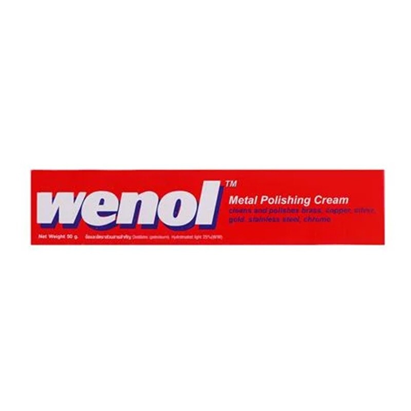 2x Wenol cream Metal Polish Clean Shine Brass Copper Silver Stainless Steel