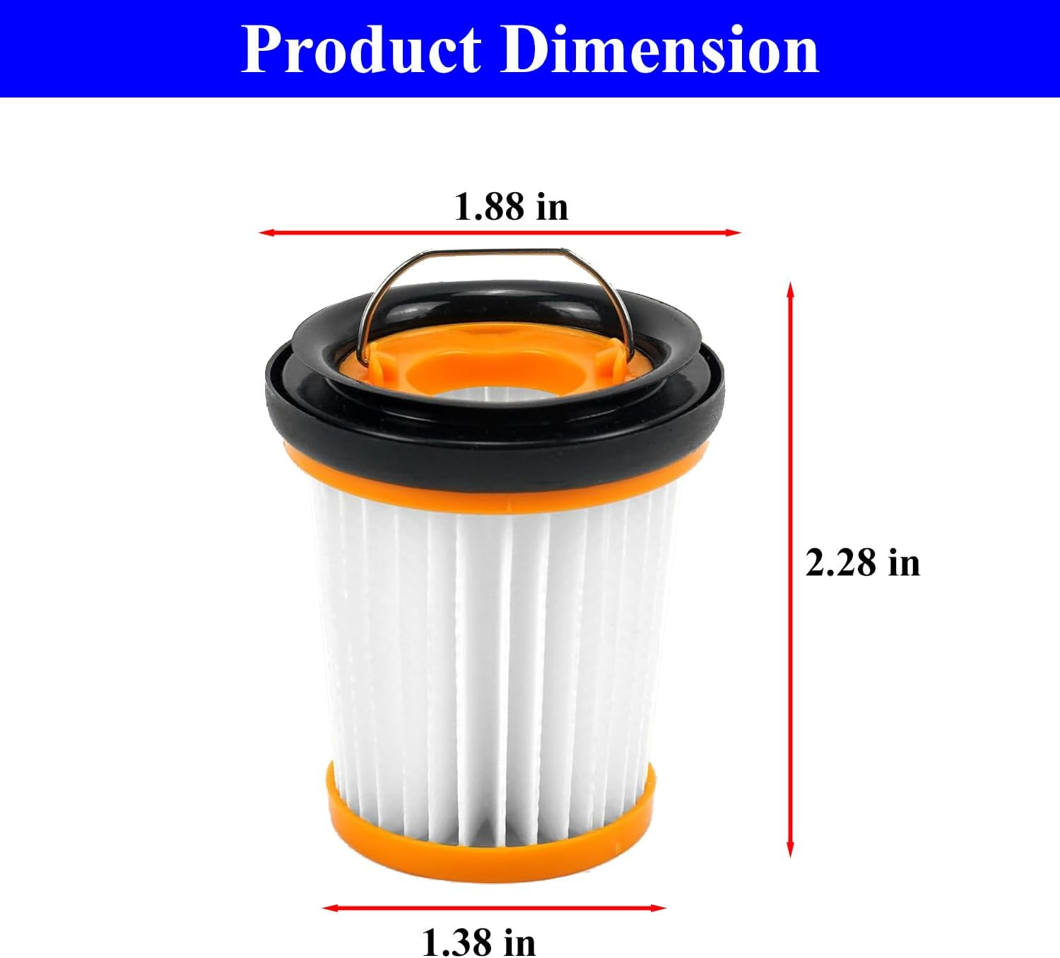 8 Pack WV201 Fiter Replacement for Shark Wandvac Handheld Cordless Vacuum WV200