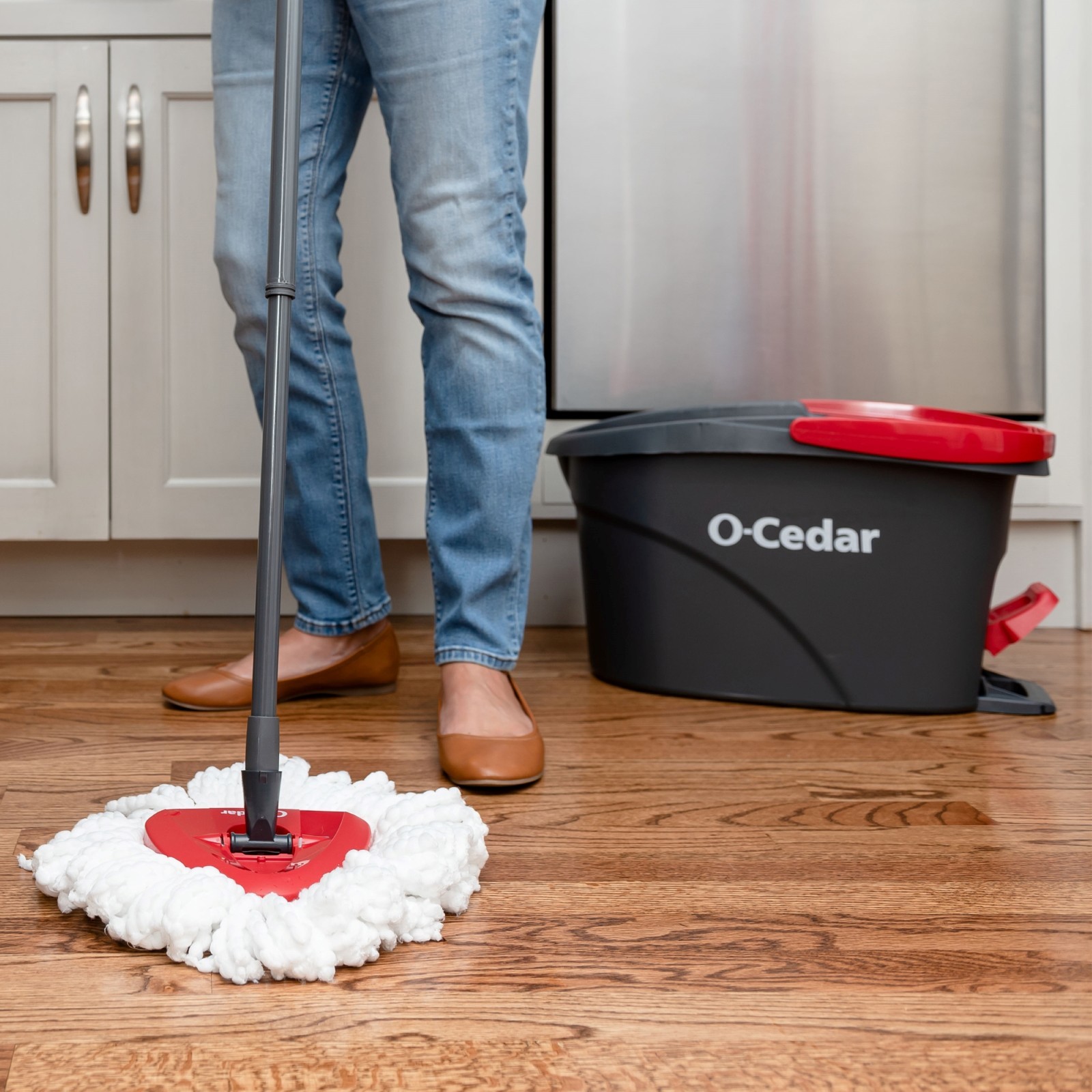 O-Cedar EasyWring Microfiber Spin Mop & Bucket Cleaning System