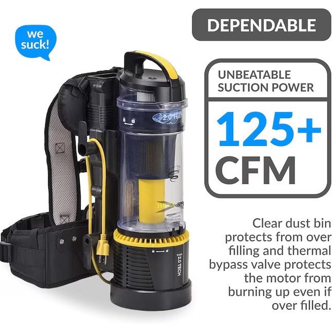 Prolux Commercial/Residential Pet Bagless Backpack Vacuum Cleaner with HEPA Filt