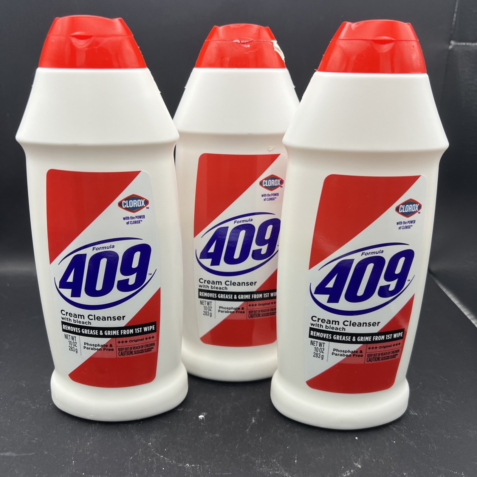 3 Formula 409 Cream Cleanser w Clorox Removes Greese & Grime ORIGINAL 10 oz Each