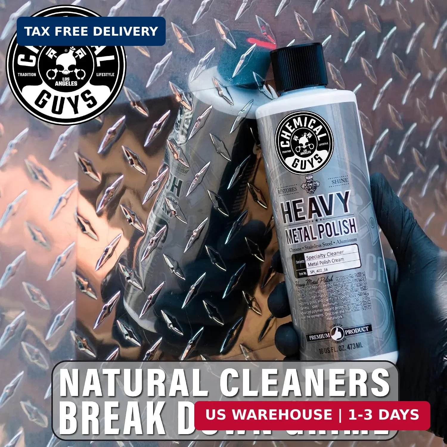 Heavy Metal Polish for Chrome, Aluminum & Stainless, 16 oz