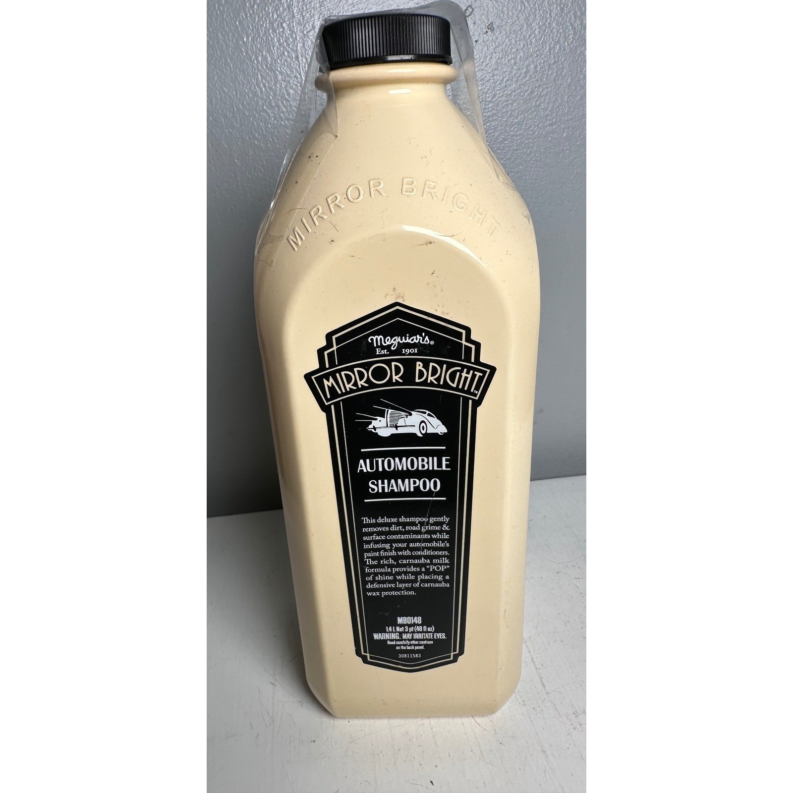 Meguiars Mirror Bright Automobile Shampoo Car Wash Soap Carnauba 48oz MB0148