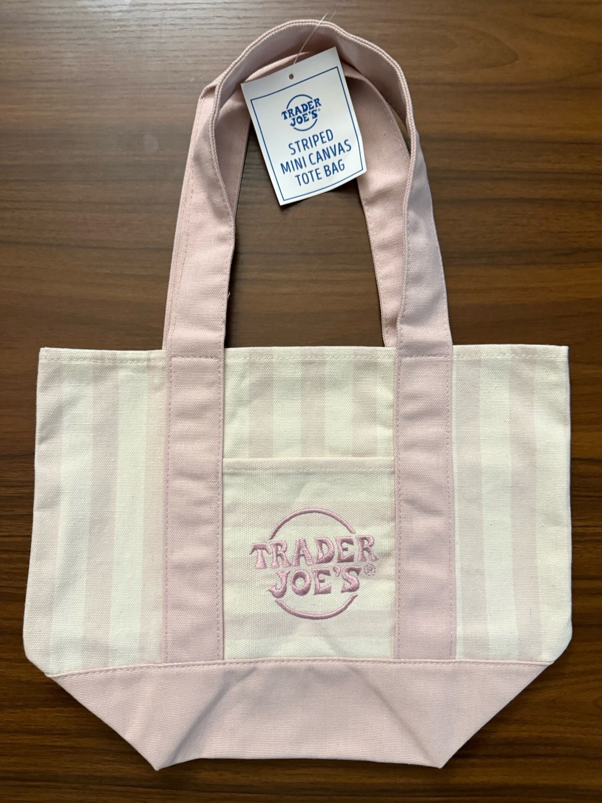 Trader Joe’s Mini Pastel Stripe Canvas Tote Bag Limited Edition Set Of 4 | US