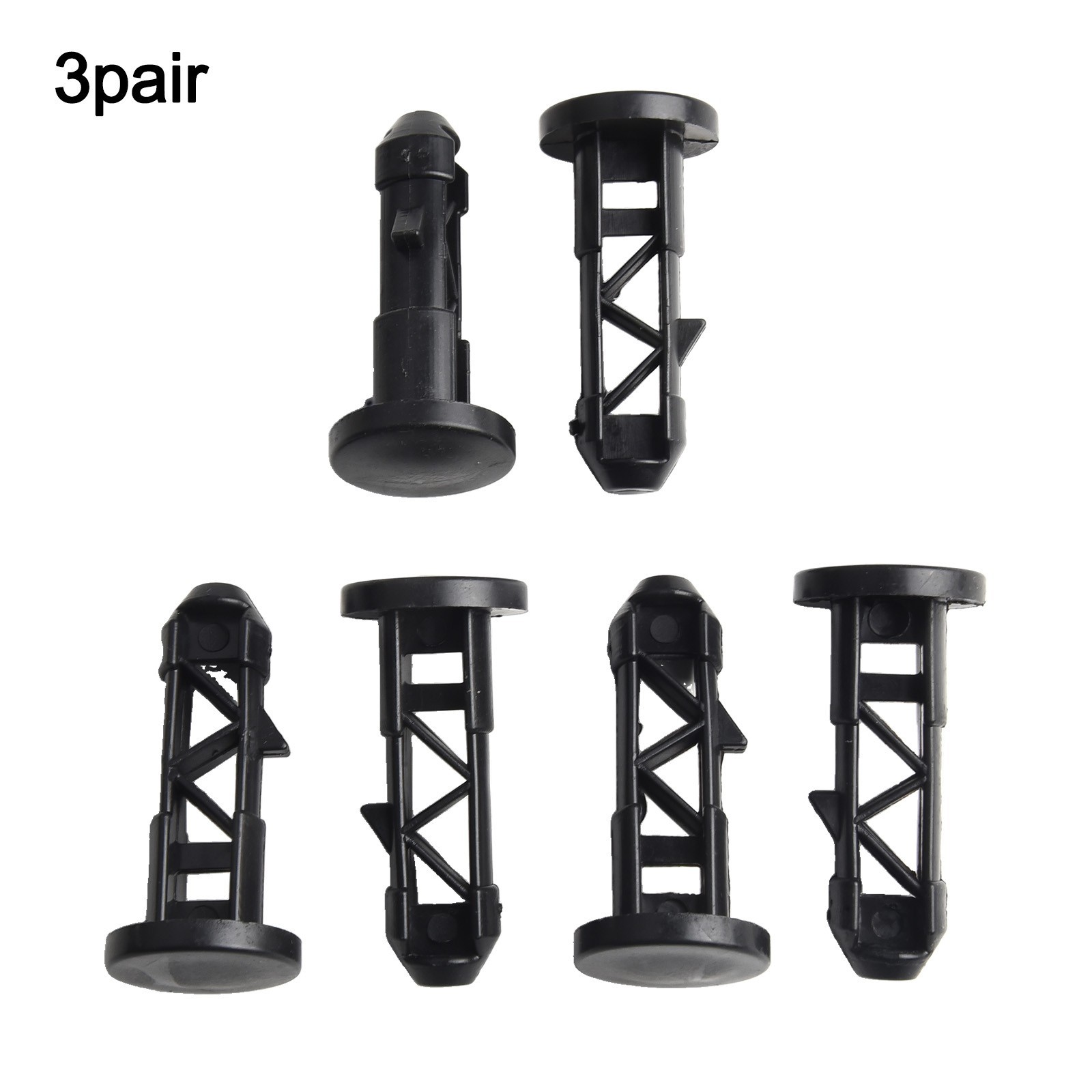Robust Black Plastic Hinge Pins for Wheelie Bin Lid 67mm for 240L Household Use