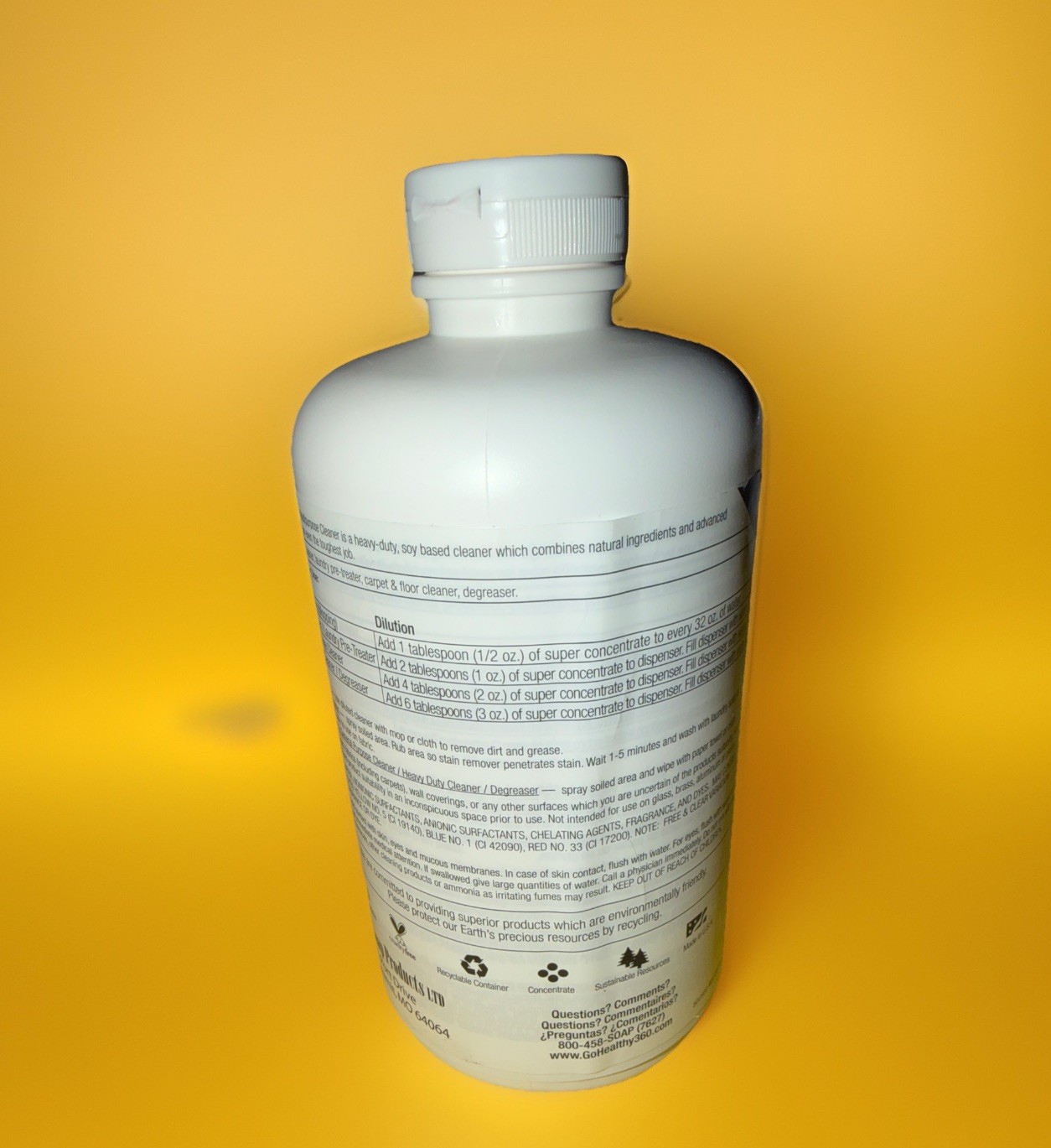 Natural Visions Kitchen & Bath Cleaner, Super Concentrate Pink Grapefruit 1L .