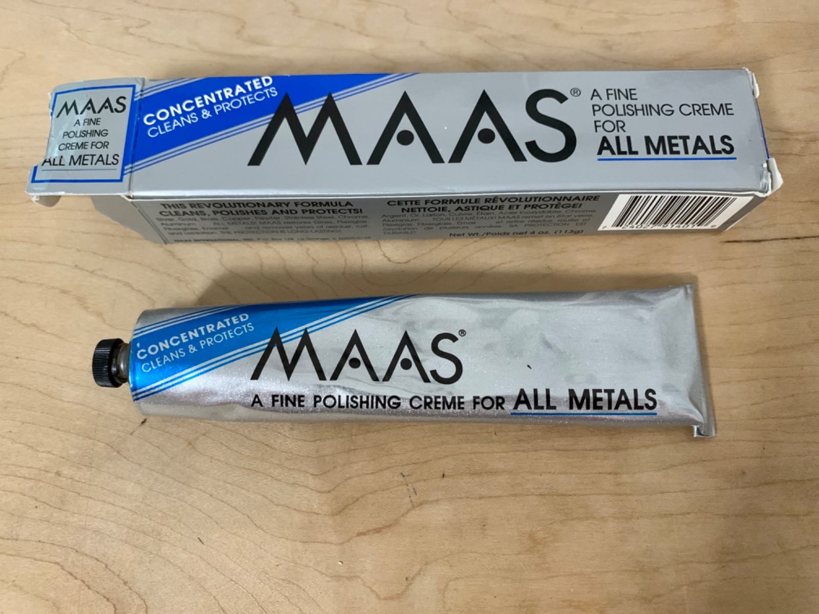 MAAS Concentrated Fine Polishing Creme For All Metals / Mostly Full 3.7 oz Tube