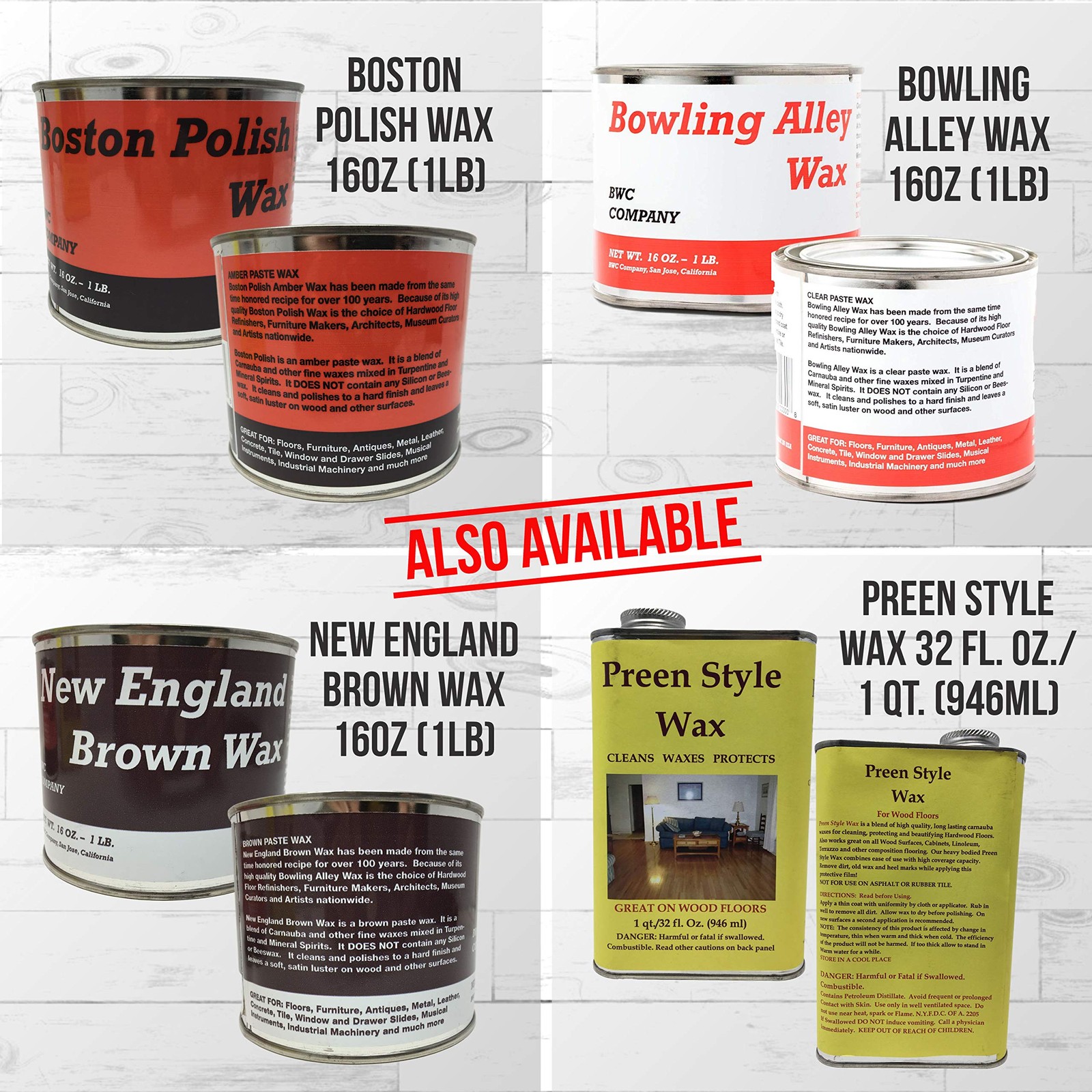 , Bowling Alley Wax, Clear Paste, 16 oz. Can – Surface Protection Wax for Pol…