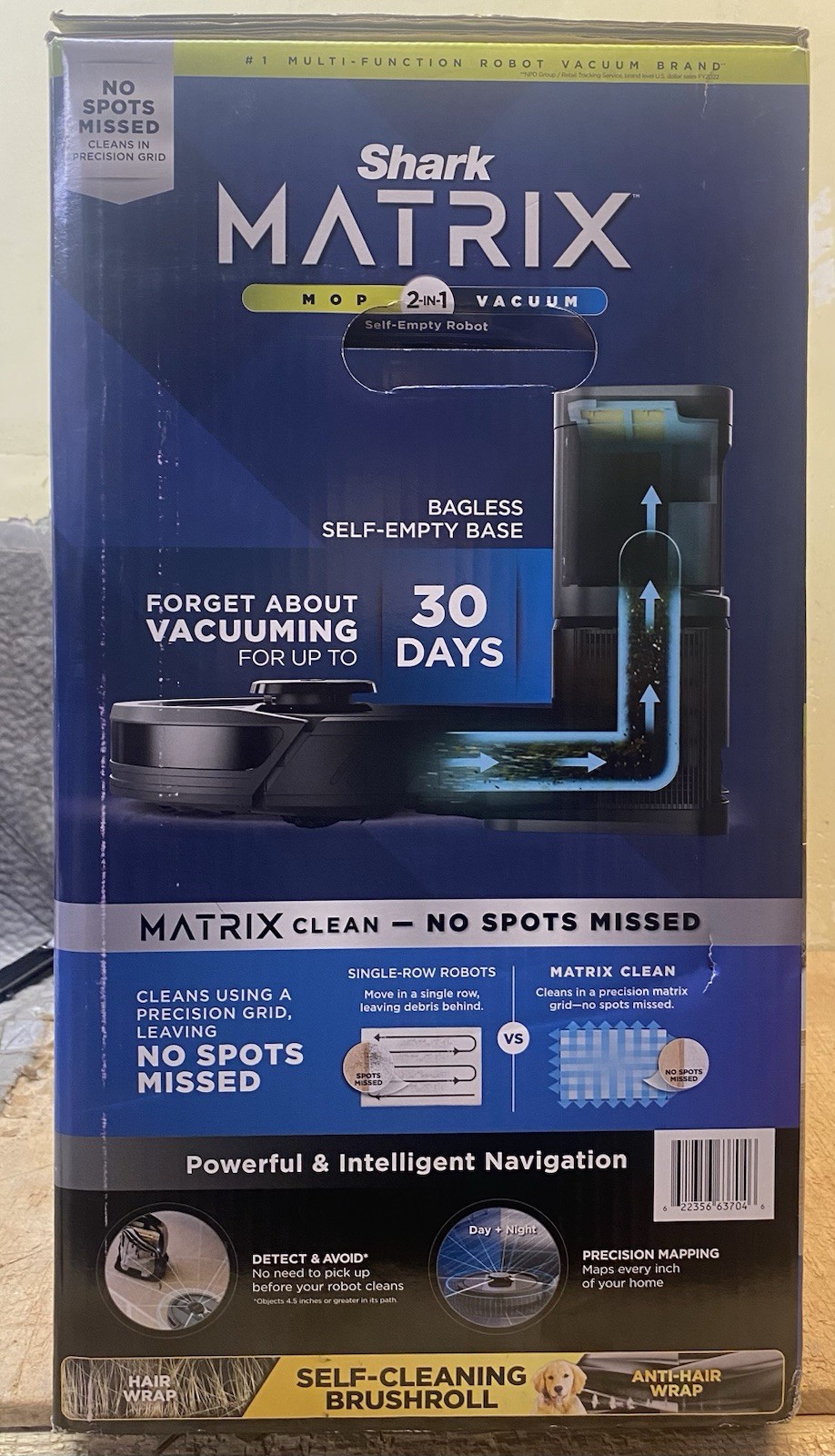Shark MATRIX 2-in-1 Self-Empty Robot Mop & Vacuum UR2450WS Black