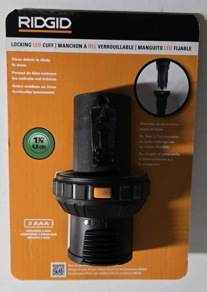 1-7/8 in. VT1736 LED Lighted Passthrough Accessory Cuff Shop Vacuum Attachment