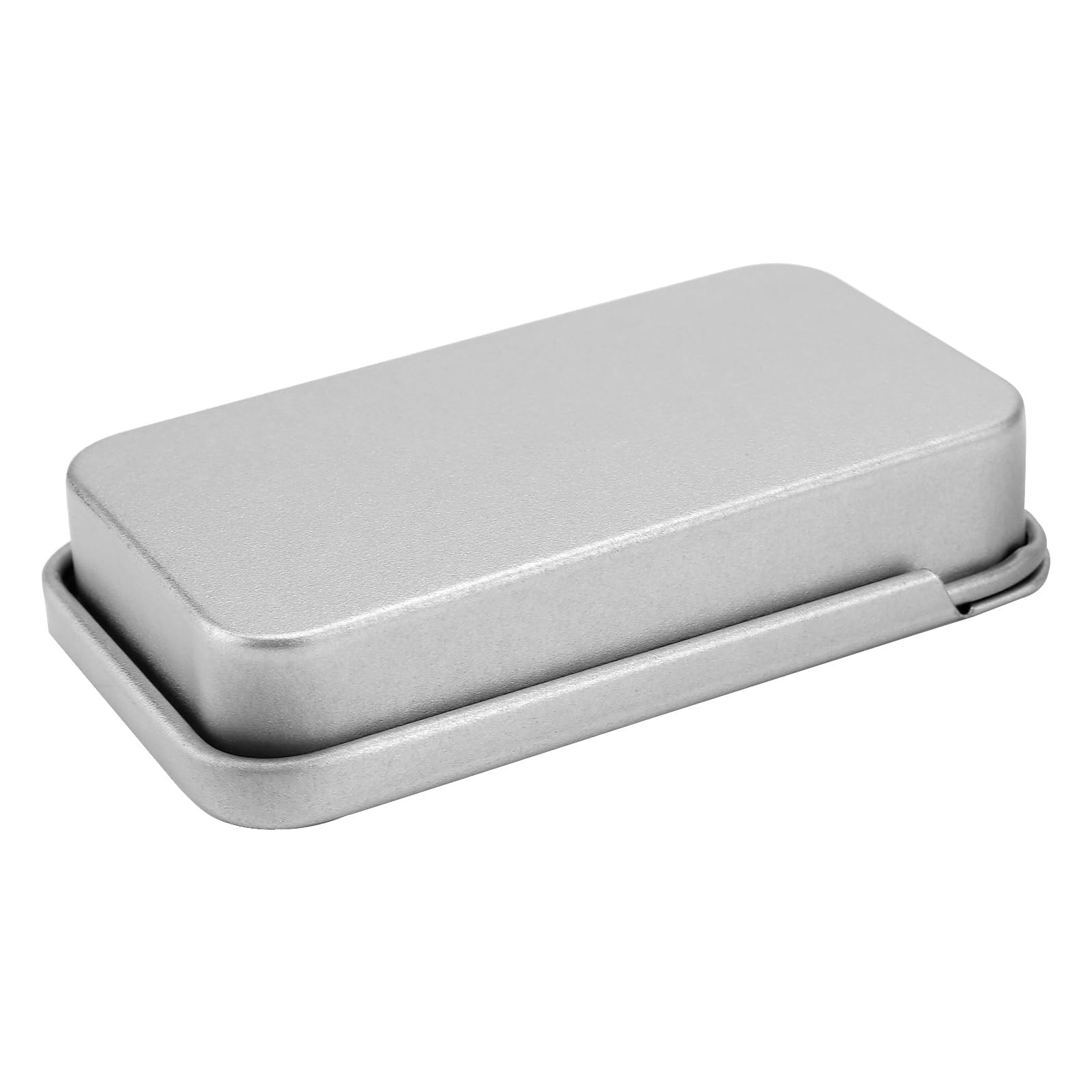 60 PCS Metal Slide Top Tin Containers, 2.36 x 1.33 x 0.43 Inch Metal Rectangu…
