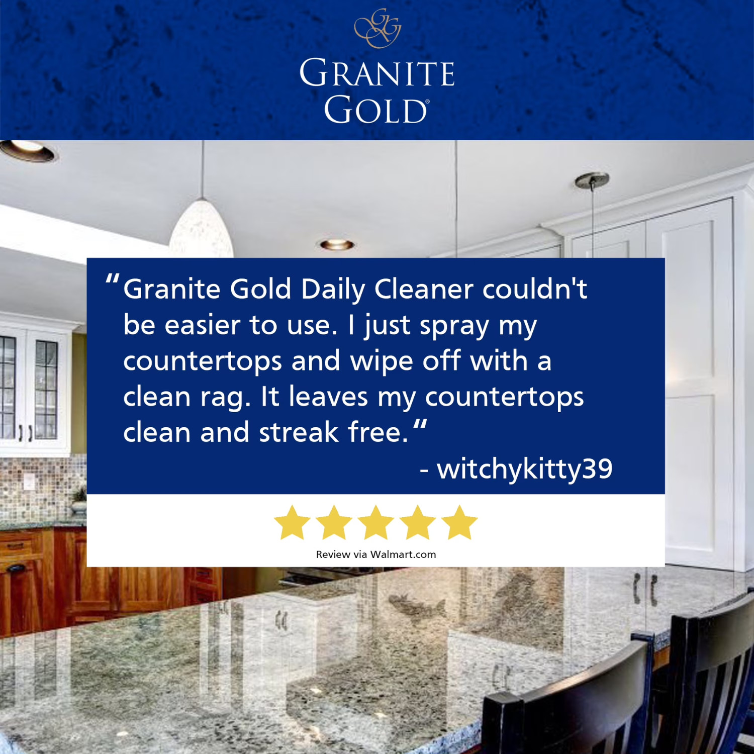 5 Pack Granite Gold Daily Cleaner for Granite Marble Quartz 24 fl oz Spray