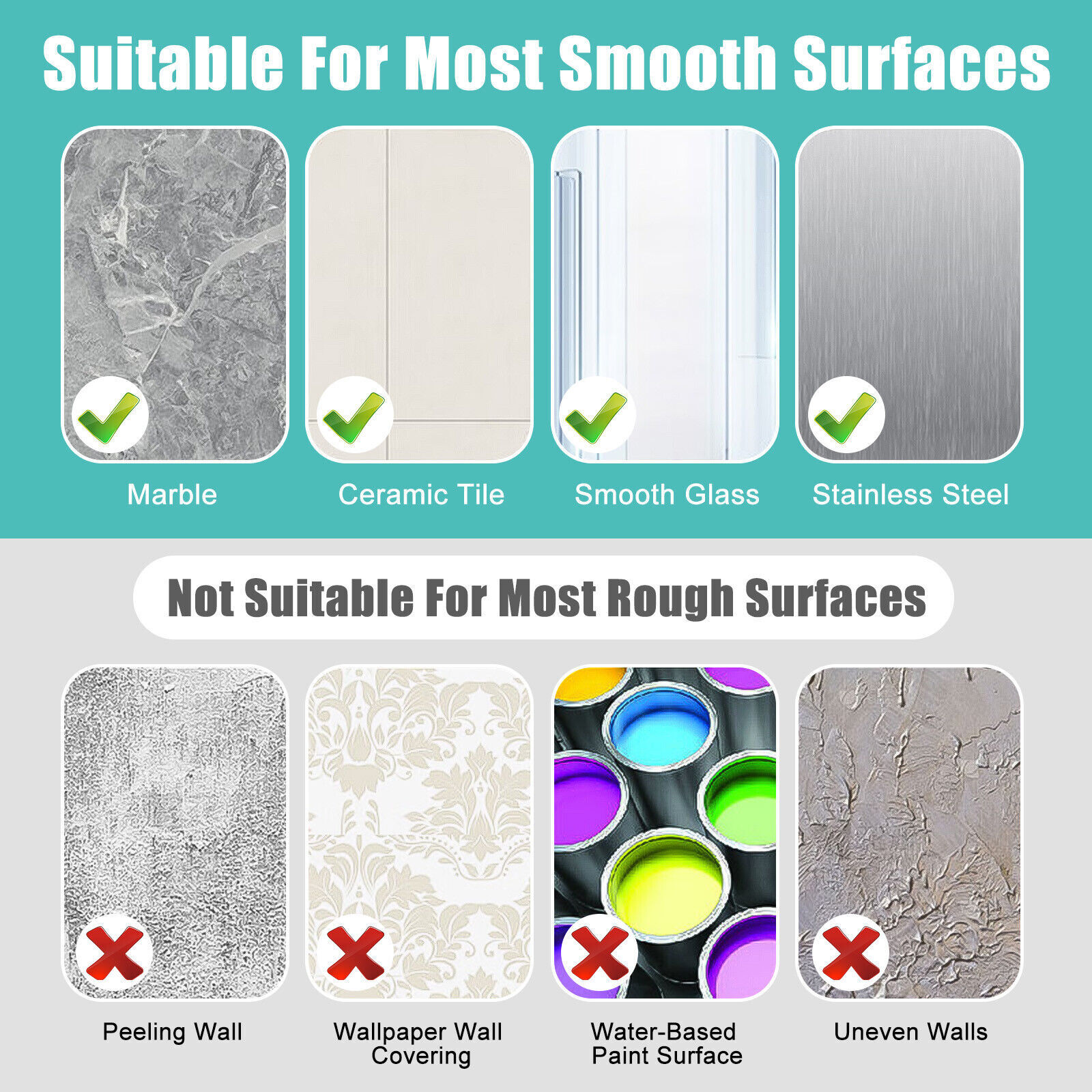 6 × Self-Adhesive Desktop Punch-Free Socket Fixer Holder Kitchen Home Office USA