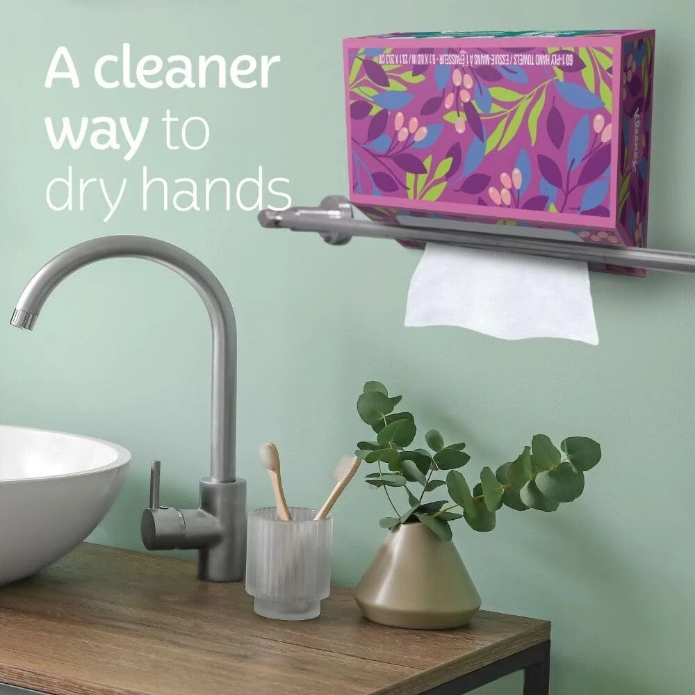 Kleenex Disposable Paper Hand Towels 60 Count Pack Of 6 Cloth Like Fresh Soft