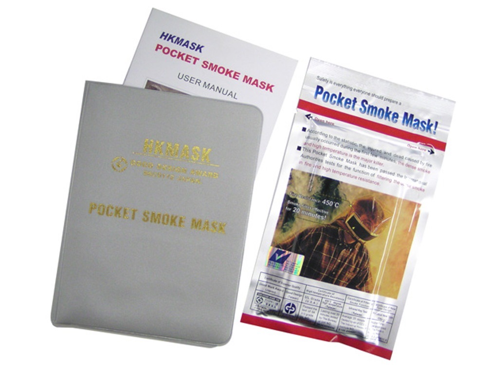 Smoke Escape Hood – Pocket-Sized – 30 Minutes of Escape – One Size Fits All
