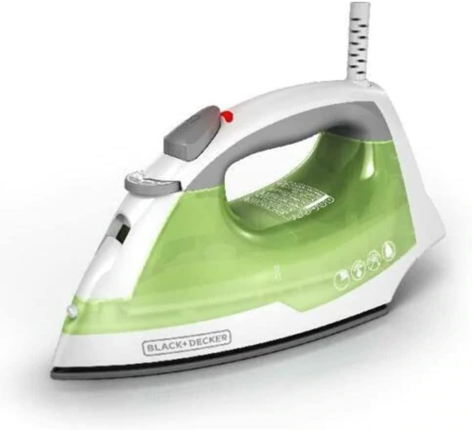 BLACK+DECKER IR02V: Easy Steam Compact Iron, 1200W – Green/White