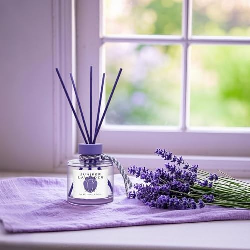 Reed Diffuser, 6.77OZ/200ML Large Capacity Natural Non-Toxic Juniper Lavender