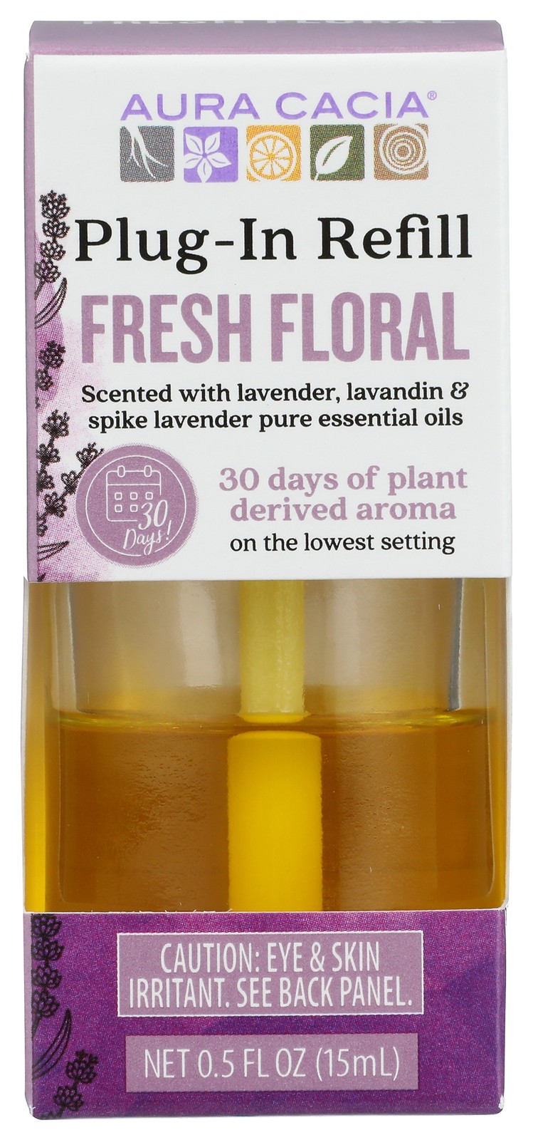 Fresh Floral Plug-In Refill By Aura Cacia 0.5 Fl Oz Air Freshener 4 Pack