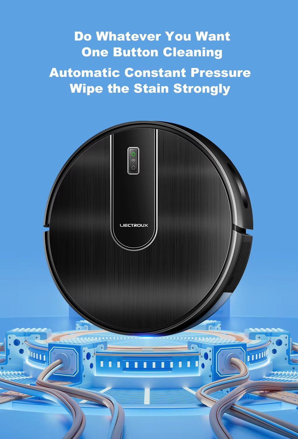 Robot Vacuum and Mop Combo, LIECTROUX N7S-U 5200MAH ,Brushless Motor