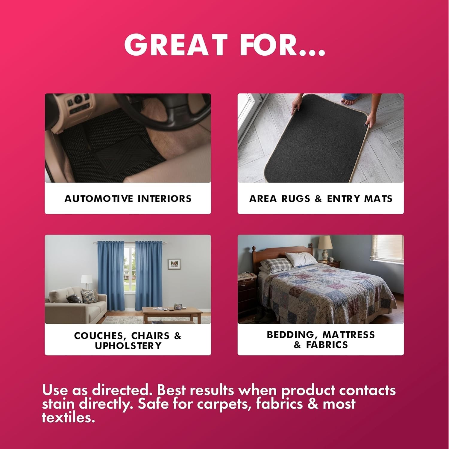 Carpet Spot & Upholstery Stain Remover – Fast Acting, Powerful Cleaner for Oi…