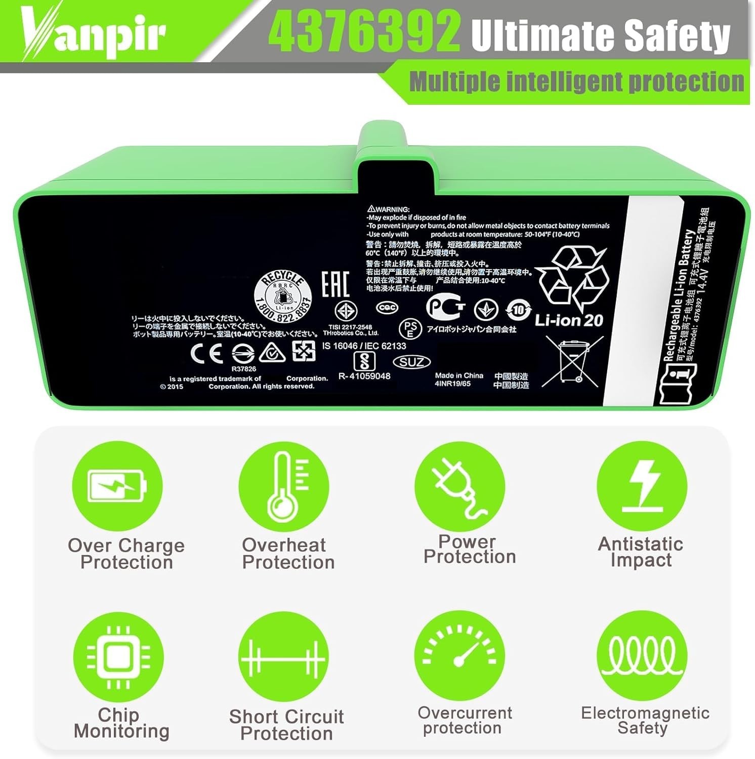 iROBOT ROOMBA REPLACEMENT BATTERY f/ 500 600 700 800 900 Series ROBOTS