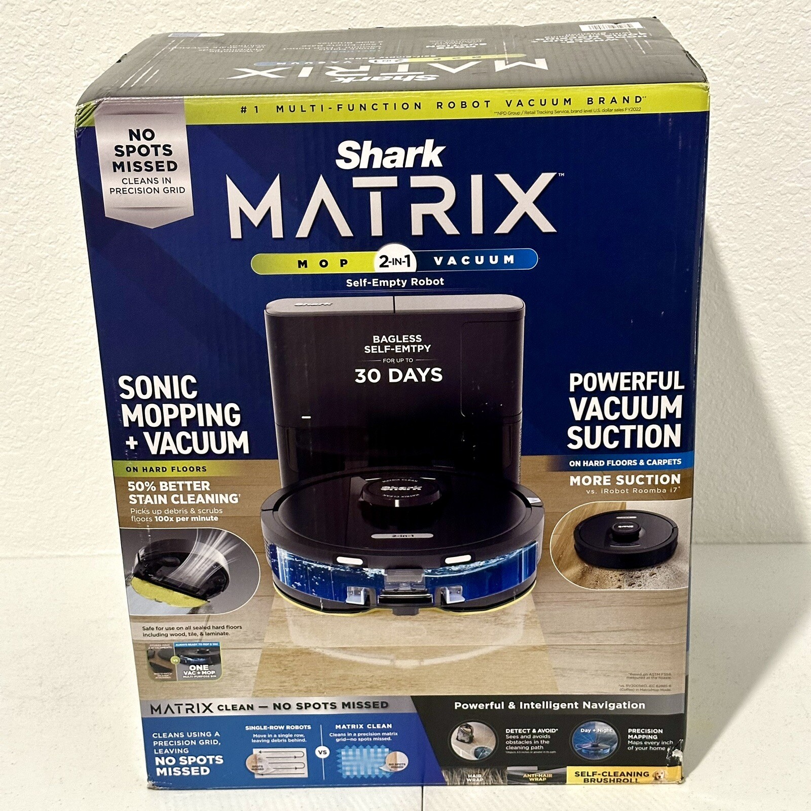 Shark MATRIX 2-in-1 Mop & Vacuum Self-Empty Robot (UR2450WS)