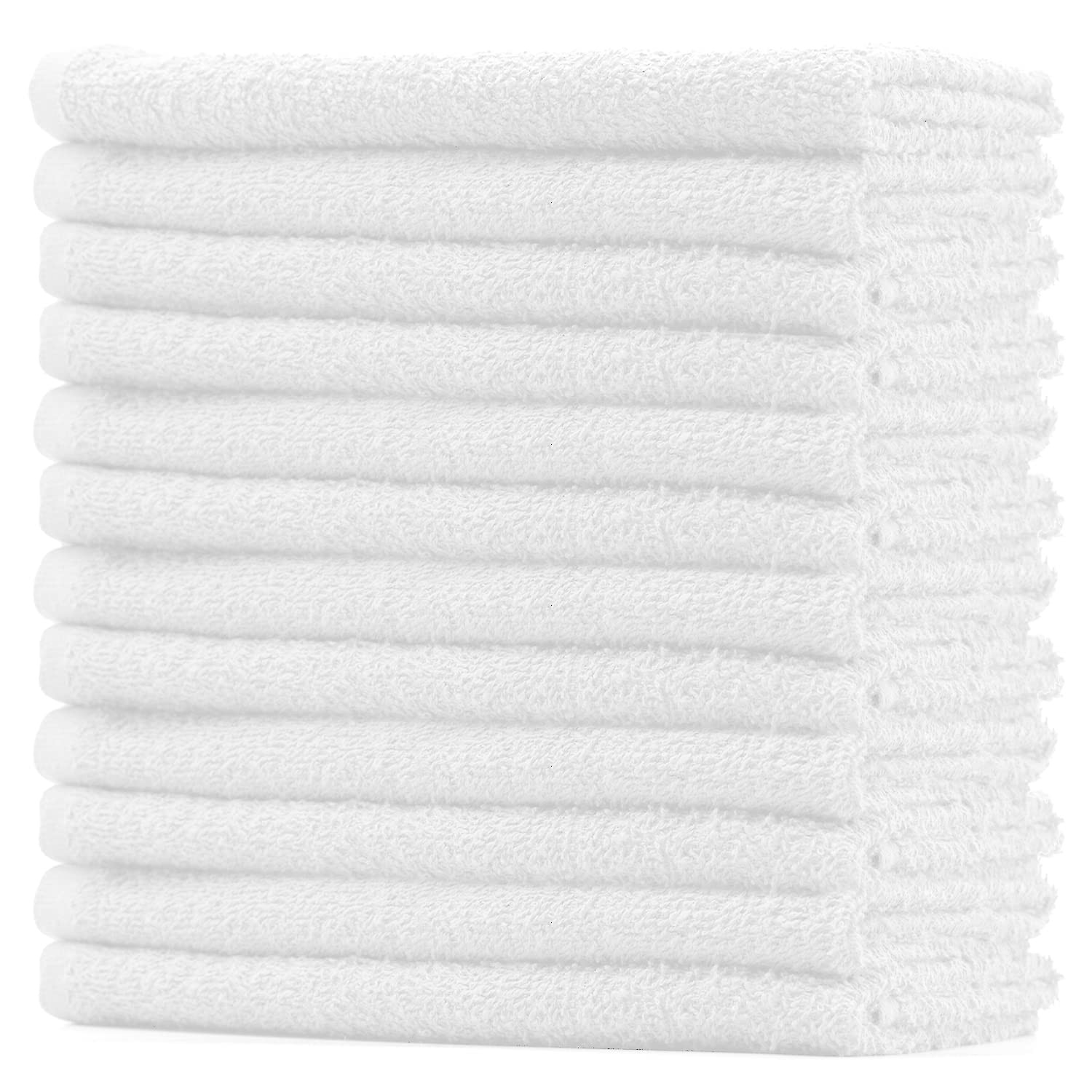 100% Cotton Bar Mop Kitchen Towels, 16×19 inches, Pack of 12, 350 GSM, White …