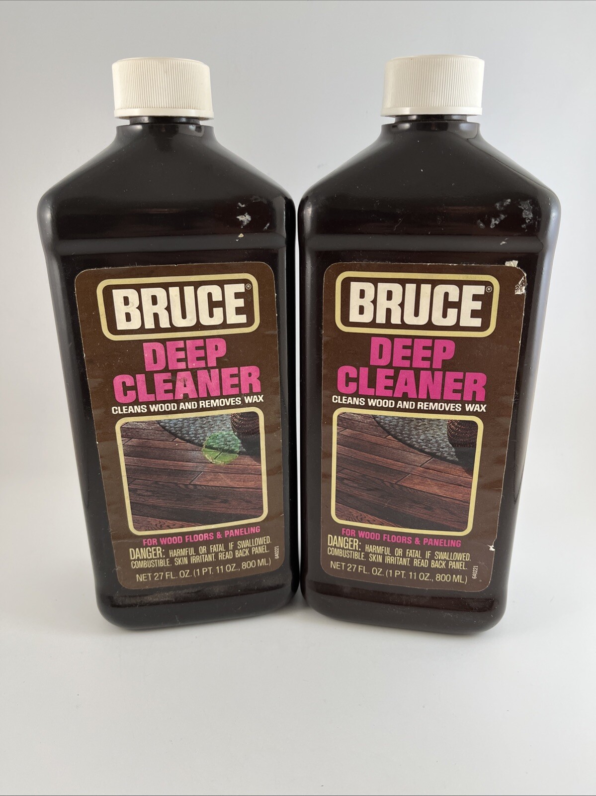 Lot of 2 Bruce Deep Cleaner 27 Fl Oz Wood Floor Paneling Cleaner Wax Remover