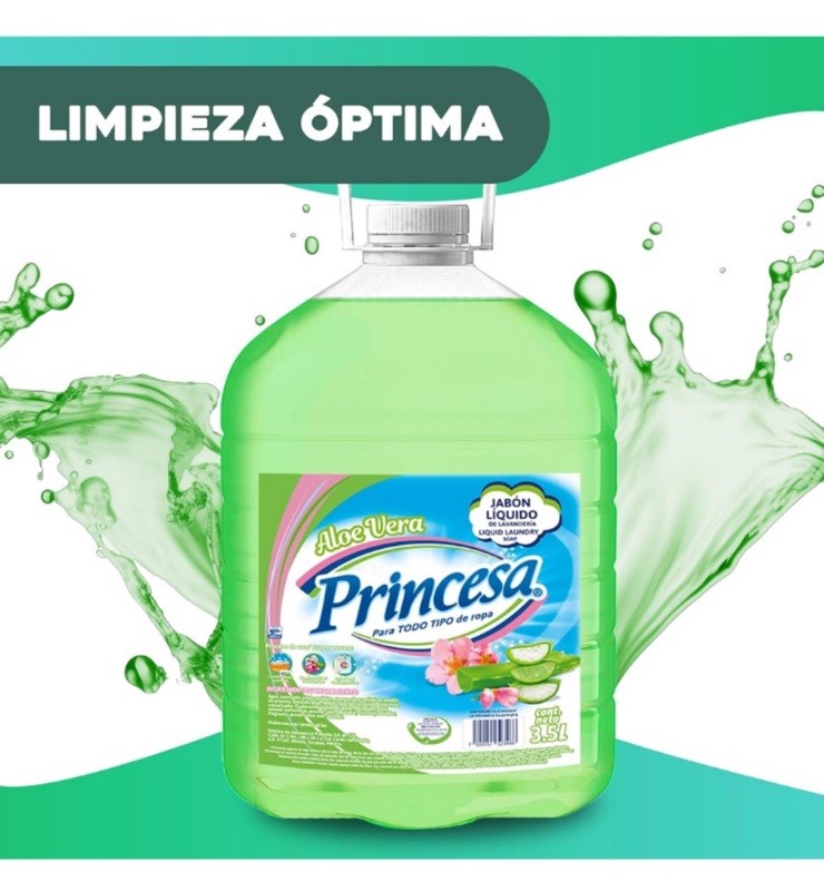 2 Pack PRINCESA JABON ALOE LIQUIDÓ LAUNDRY DETERGENT – 2 Pack 3.5L C/U