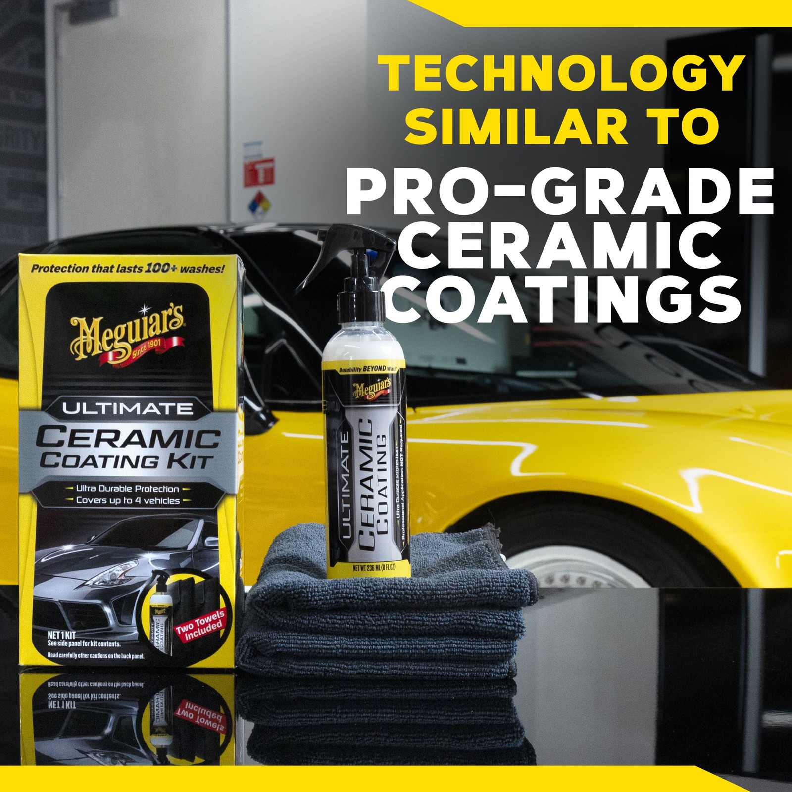 Meguiar’s Ultimate Ceramic Coating Kit, Ceramic Protection, Includes Premium