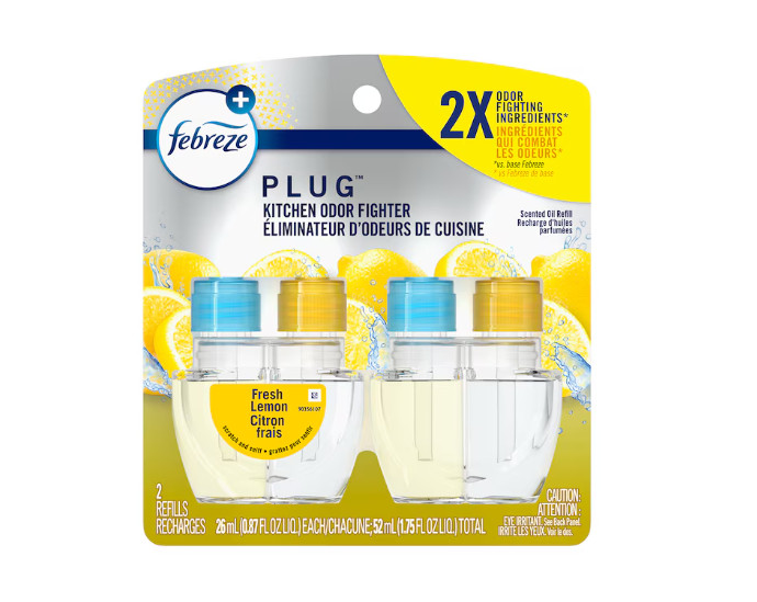 Febreze Plug Air Freshener Refill Fresh Lemon 0.87 fl oz 2 Pack