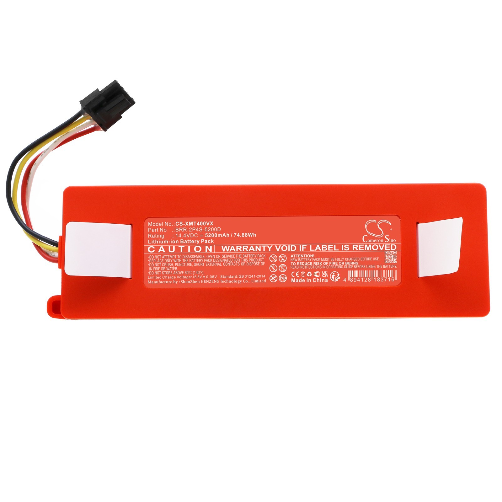 BATTERIE 5200mAh BRR-2P4S-5200D For Roborock AED03HRR AED04HRR C10 E20 E25 E4