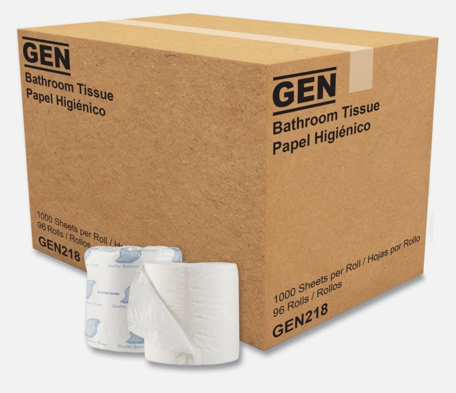 GEN 218 1-Ply Septic Safe Standard Bath Tissue (96/CT) – NEW – FAST SHIP!!!