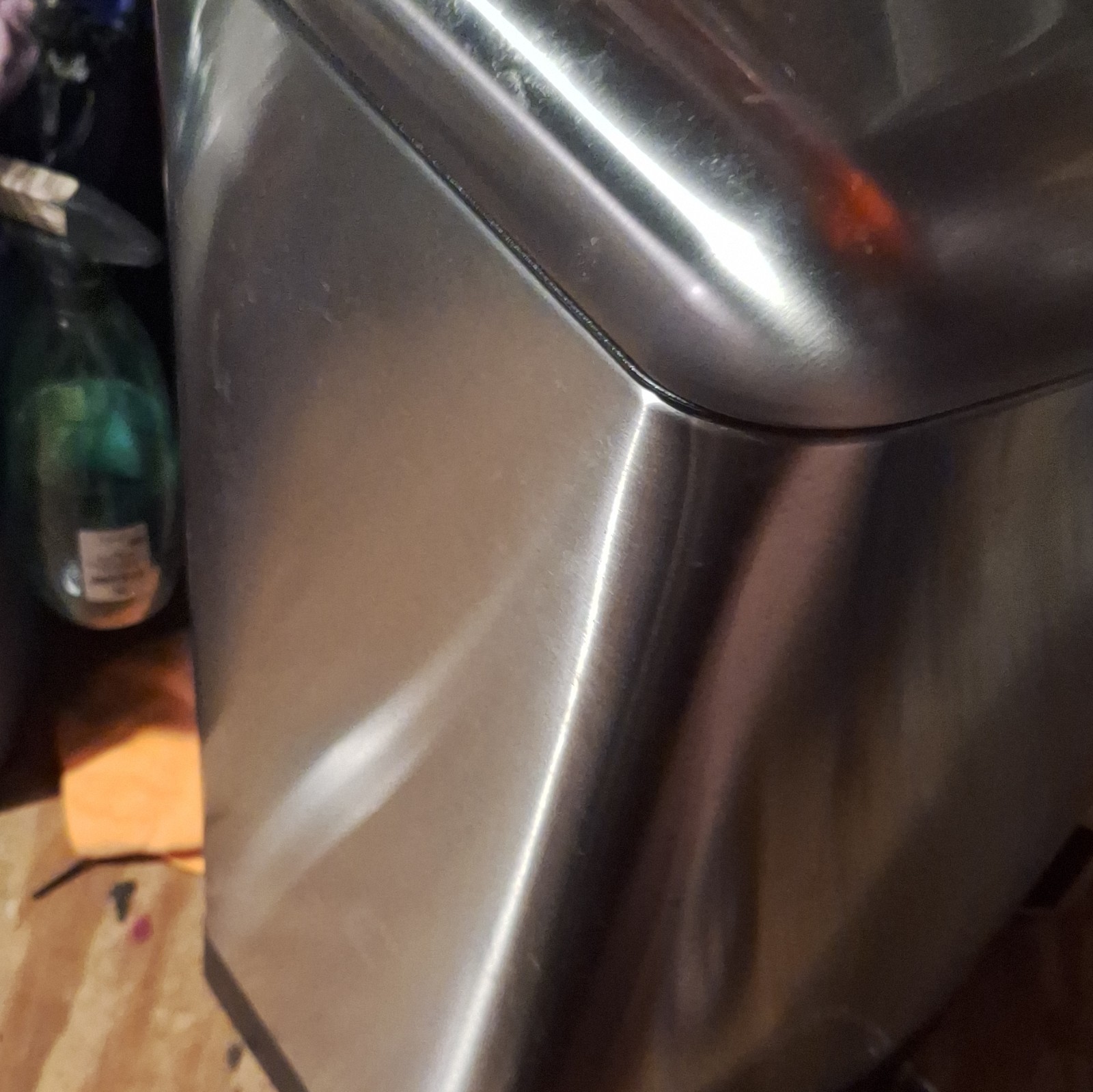 simplehuman Brushed Steel Step On Trash Can 10-20 gal Removable Lid Lock Kitchen