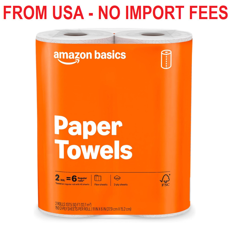 2-Ply Flex-Sheets Paper Towels, 2-Pack, 150 Sheets per Roll, 2 Basics Rolls = 6