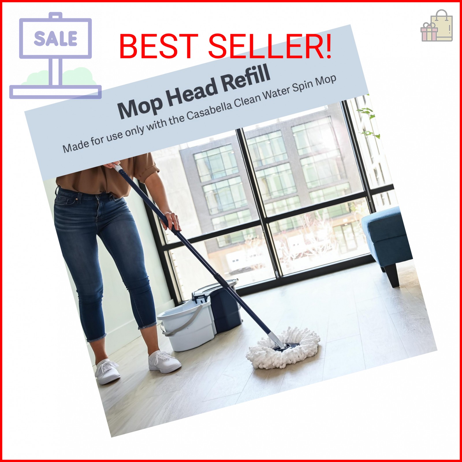 Casabella Clean Water Spin Mop Refill