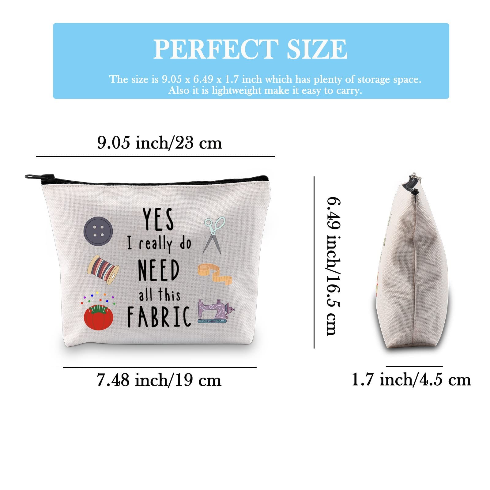 GJTIM Sewing Quilter Gift: ‘Yes I Really Do Need Medium, All This Fabric Bag