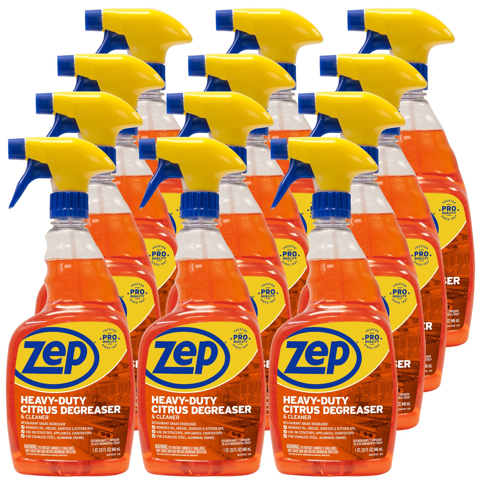 Zep Heavy-Duty Citrus Cleaner – 32 oz (Case of 12) ZUCIT32 – Removes Oil,