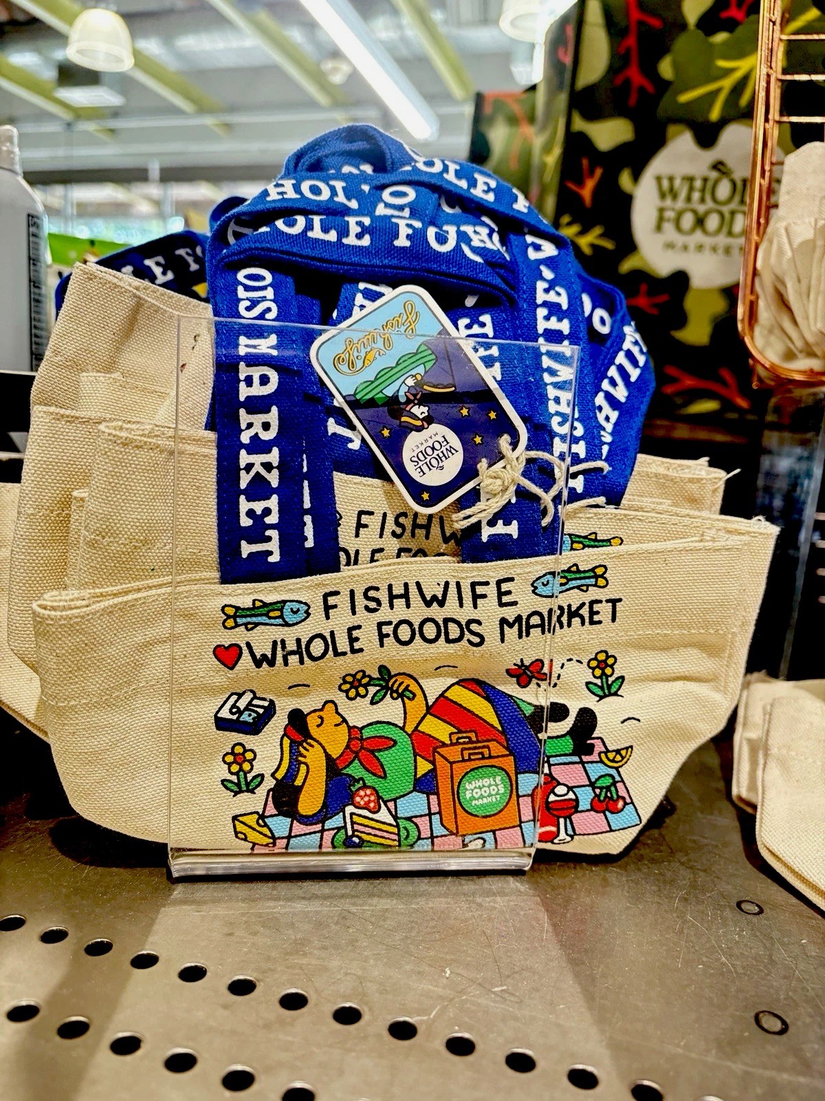 Set of 2 🚨🔥 VIRAL ALERT 🔥🚨👀 NEW Whole Foods x Fishwife Micro Tote Bag 👀