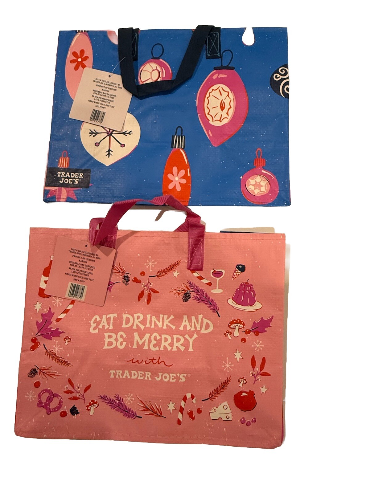 Trader Joes’s Holiday Gift Tote Bag 3 Set Limited Christmas 2024🎄🛍️