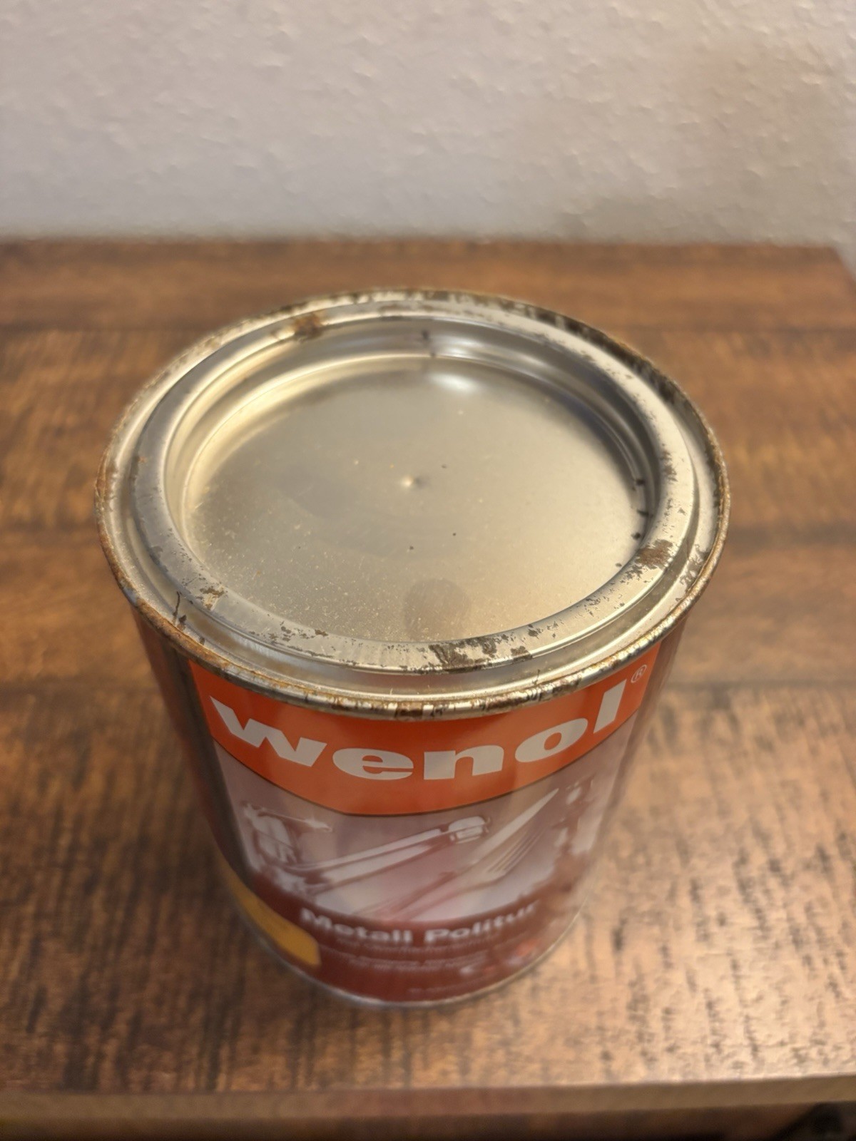 Wenol Metal Polish Gloss Formula Can – 1000ml- Never Opened-Vintage Tin 2000’s